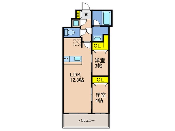 セレニテ神戸ミラクの物件間取画像